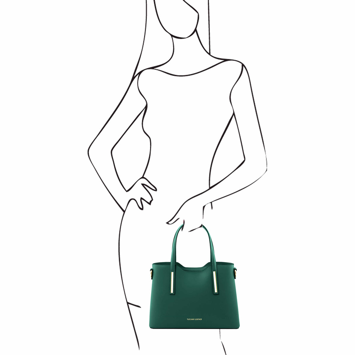 Olimpia - Leather tote - Small size | TL141521 - Premium Leather handbags - Shop now at San Rocco Italia