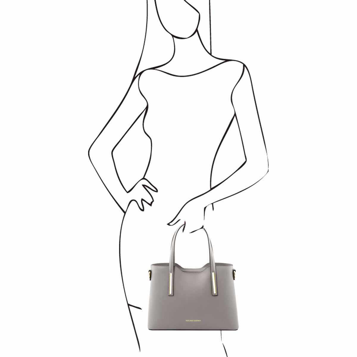 Leather handbags Olimpia - Italian leather tote - Small size | TL141521 San Rocco Italia