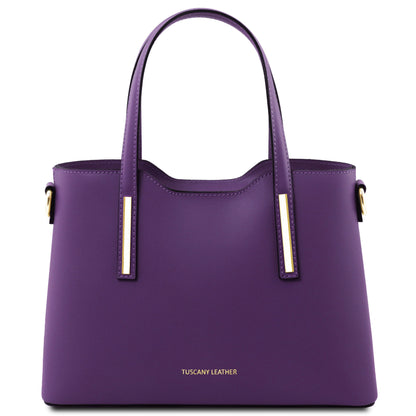 Olimpia - Leather tote - Small size | TL141521 - Premium Leather handbags - Shop now at San Rocco Italia