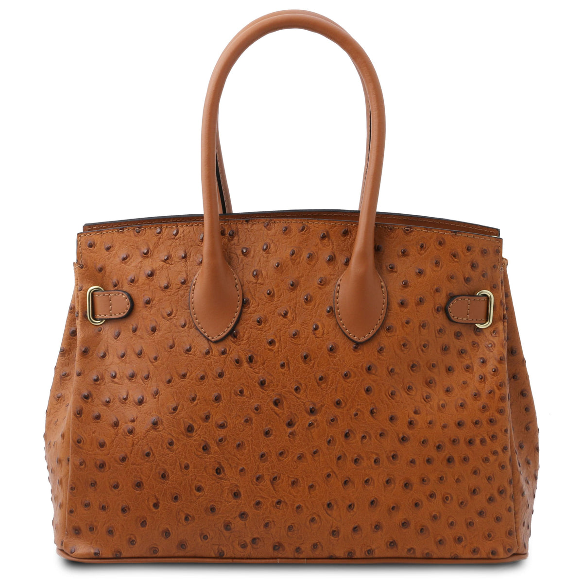 Leather handbags TL Bag - Handbag in ostrich-print leather | TL142120 San Rocco Italia