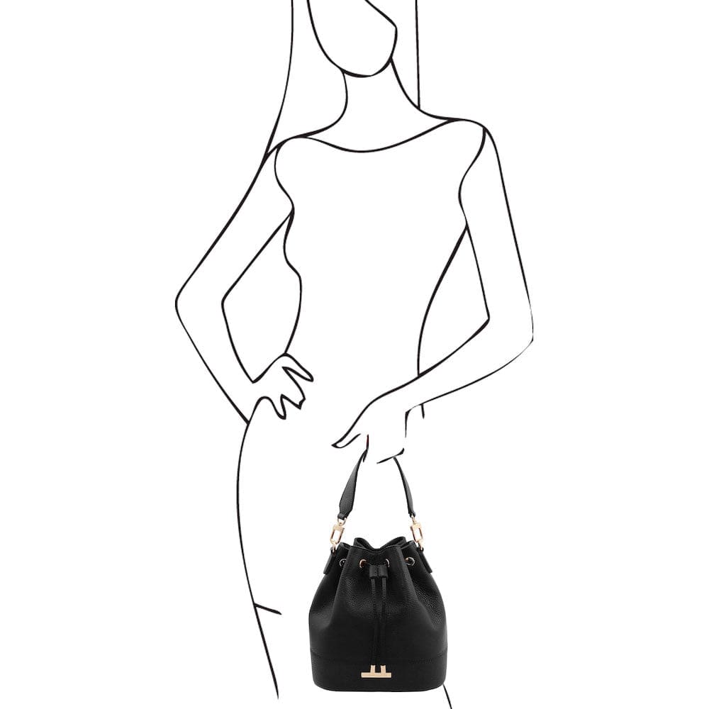 Leather handbags TL Bag - Leather bucket bag | TL142146 San Rocco Italia