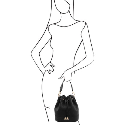 Leather handbags TL Bag - Leather bucket bag | TL142146 San Rocco Italia
