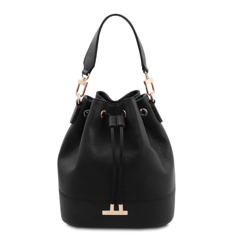 Leather handbags Black TL Bag - Leather bucket bag | TL142146 San Rocco Italia
