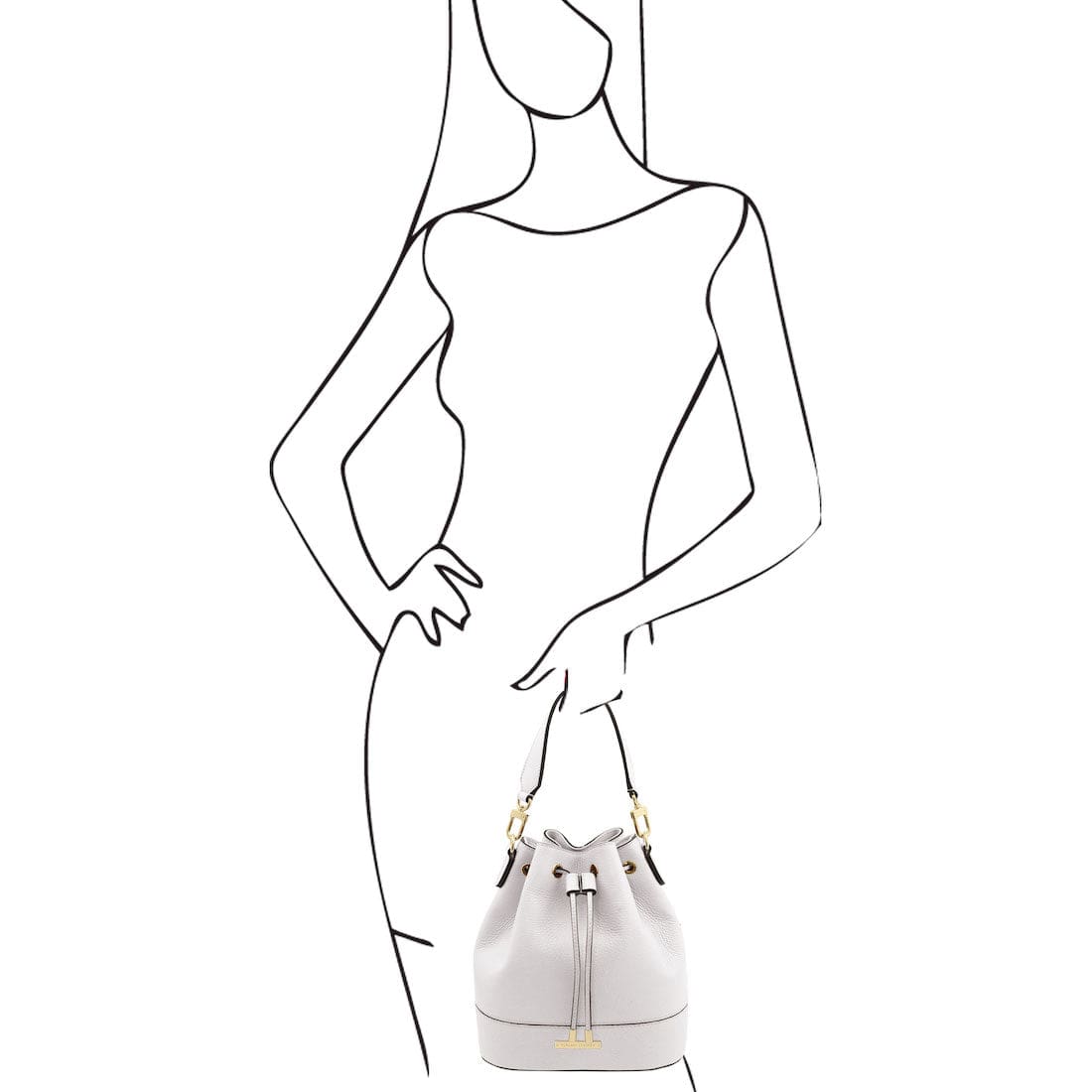 Leather handbags TL Bag - Leather bucket bag | TL142146 San Rocco Italia
