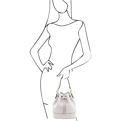 Leather handbags TL Bag - Leather bucket bag | TL142146 San Rocco Italia
