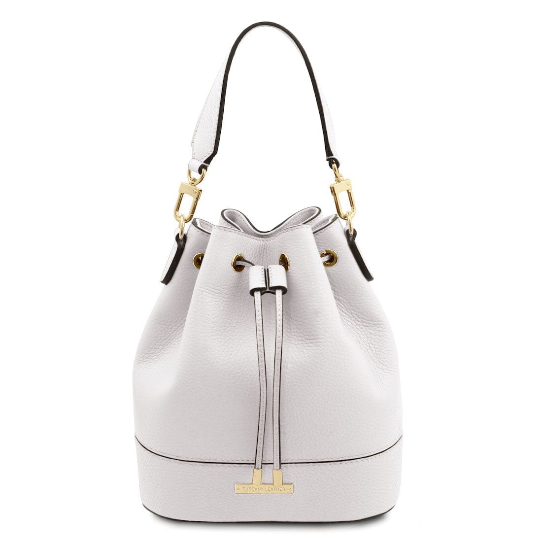 Leather handbags White TL Bag - Leather bucket bag | TL142146 San Rocco Italia
