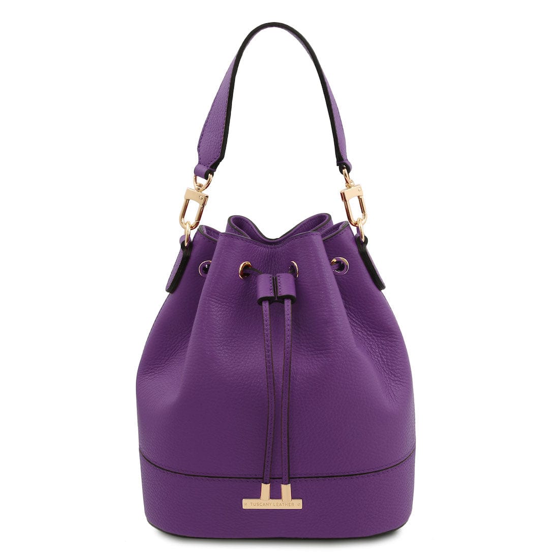 Leather handbags Purple TL Bag - Leather bucket bag | TL142146 San Rocco Italia