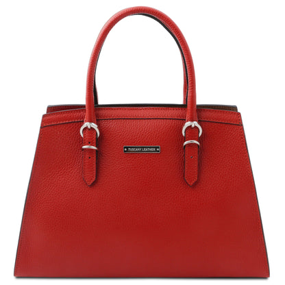 Leren handtassen Lippenstiftrood TL Bag - Italiaanse leren handtas | TL142147 San Rocco Italia