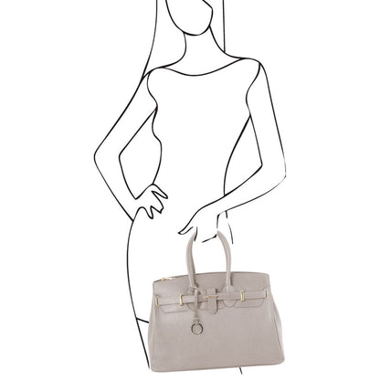 TL Bag - Leather handbag with golden hardware | TL141529 - Premium Leather handbags - Shop now at San Rocco Italia