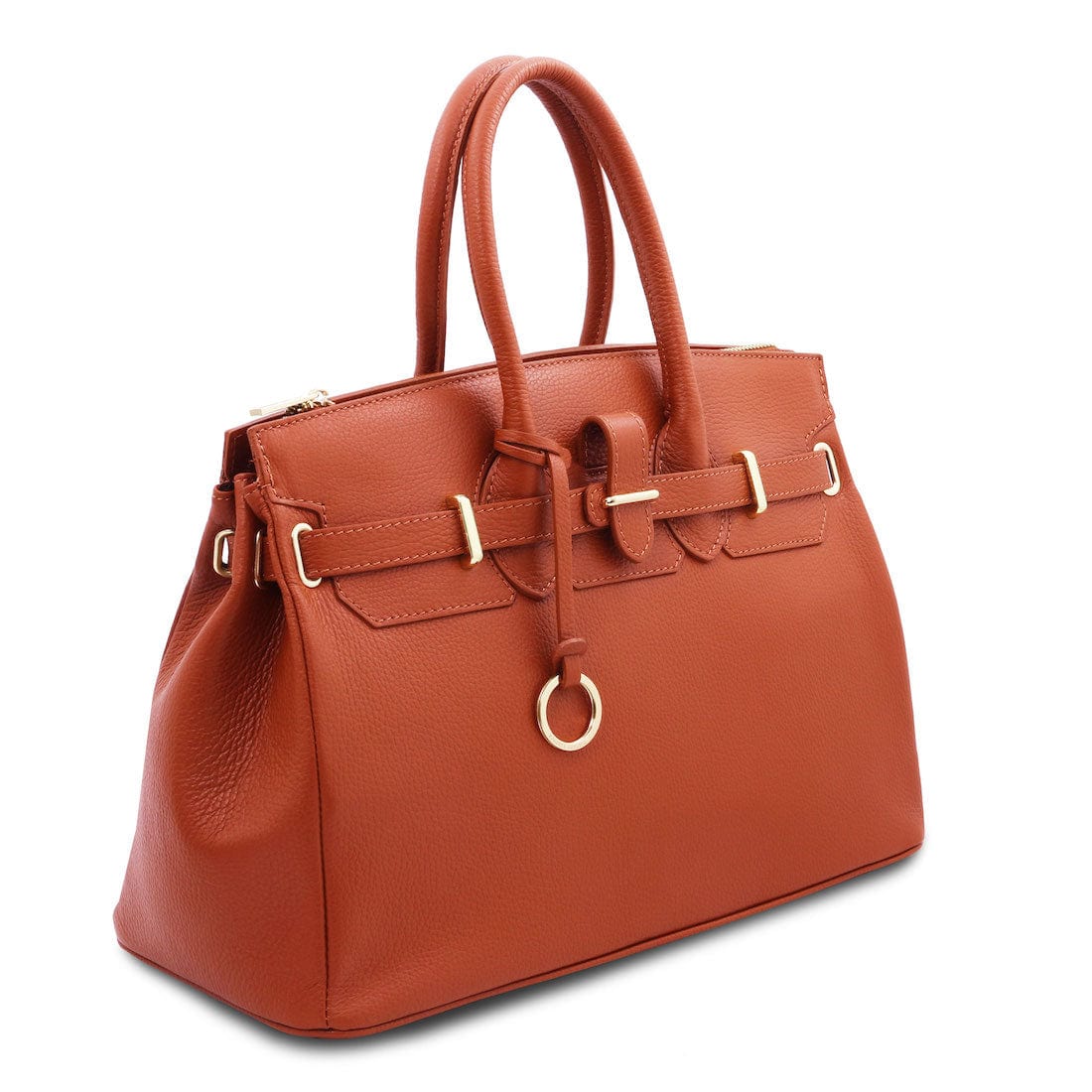 TL Bag - Leather handbag with golden hardware | TL141529 - Premium Leather handbags - Shop now at San Rocco Italia
