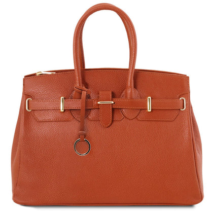 TL Bag - Leather handbag with golden hardware | TL141529 - Premium Leather handbags - Shop now at San Rocco Italia