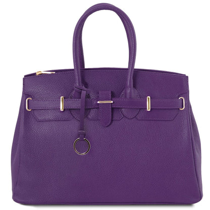 TL Bag - Leather handbag with golden hardware | TL141529 - Premium Leather handbags - Shop now at San Rocco Italia