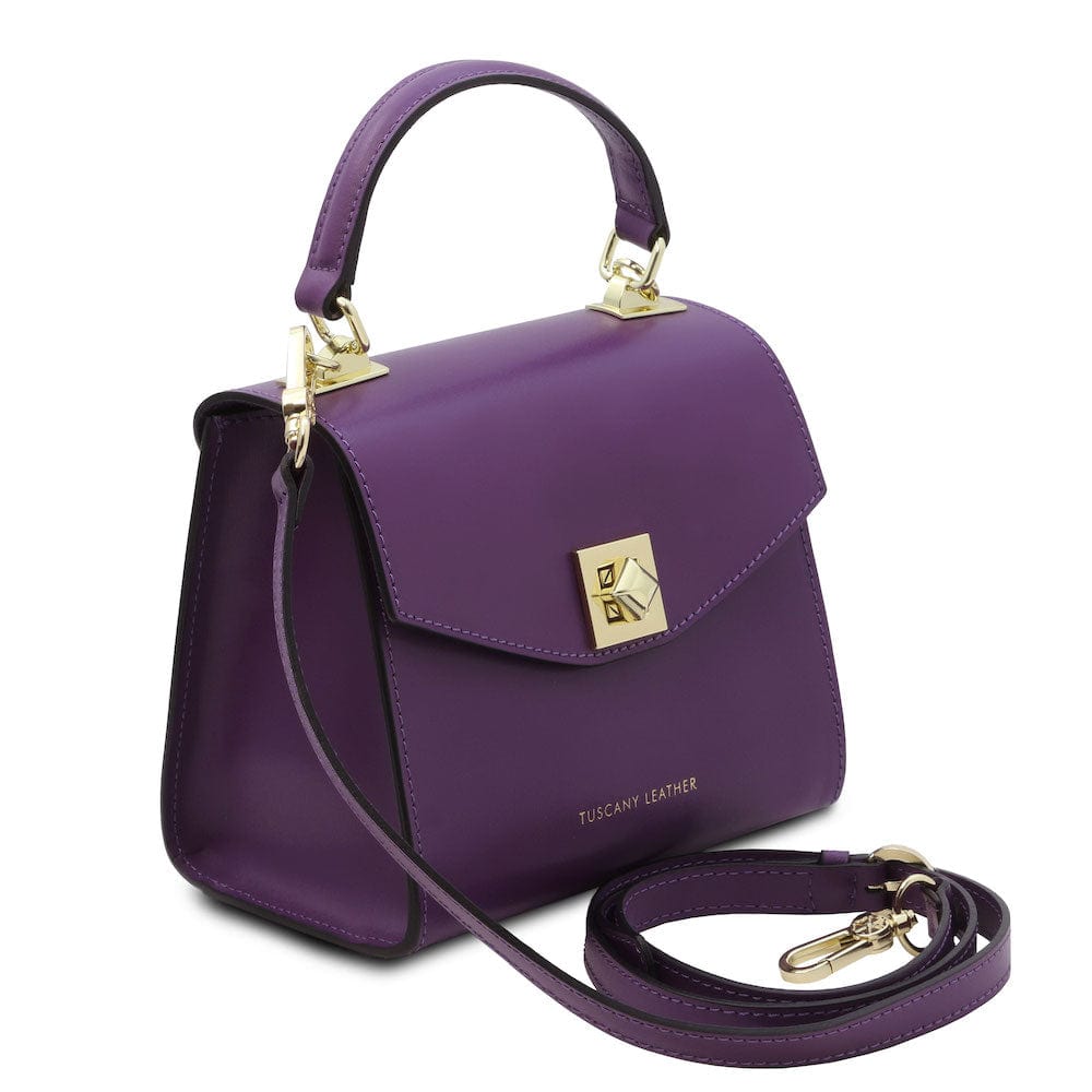 Leather handbags Purple TL Bag - Leather mini bag | TL142203 San Rocco Italia