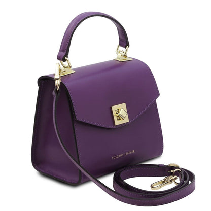Leather handbags Purple TL Bag - Leather mini bag | TL142203 San Rocco Italia