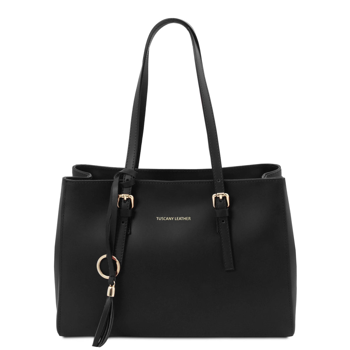 Leather handbags Black TL Bag - Leather shoulder bag | TL142037 San Rocco Italia