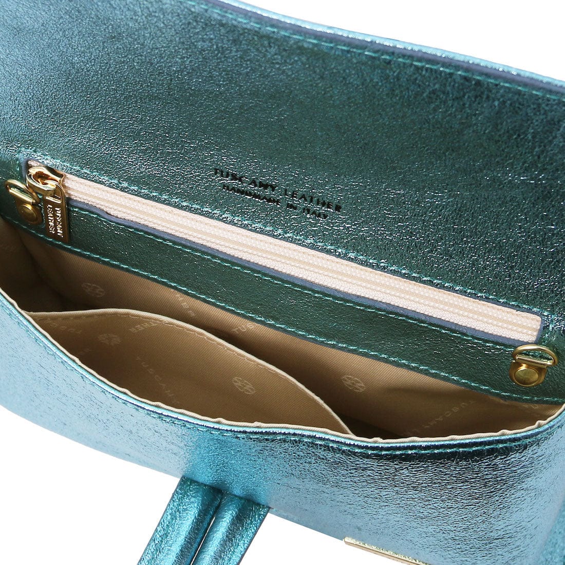 Leather handbags TL Bag - Metallic leather clutch | TL141993 San Rocco Italia