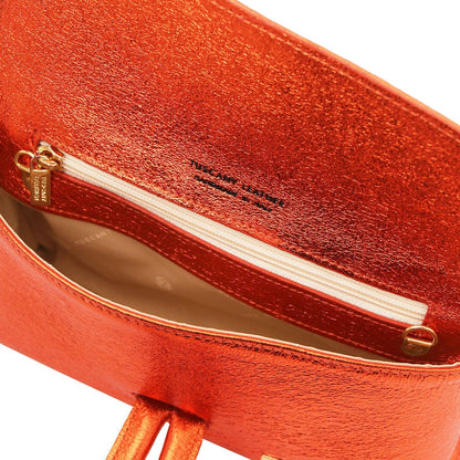 Leather handbags TL Bag - Metallic leather clutch | TL141993 San Rocco Italia