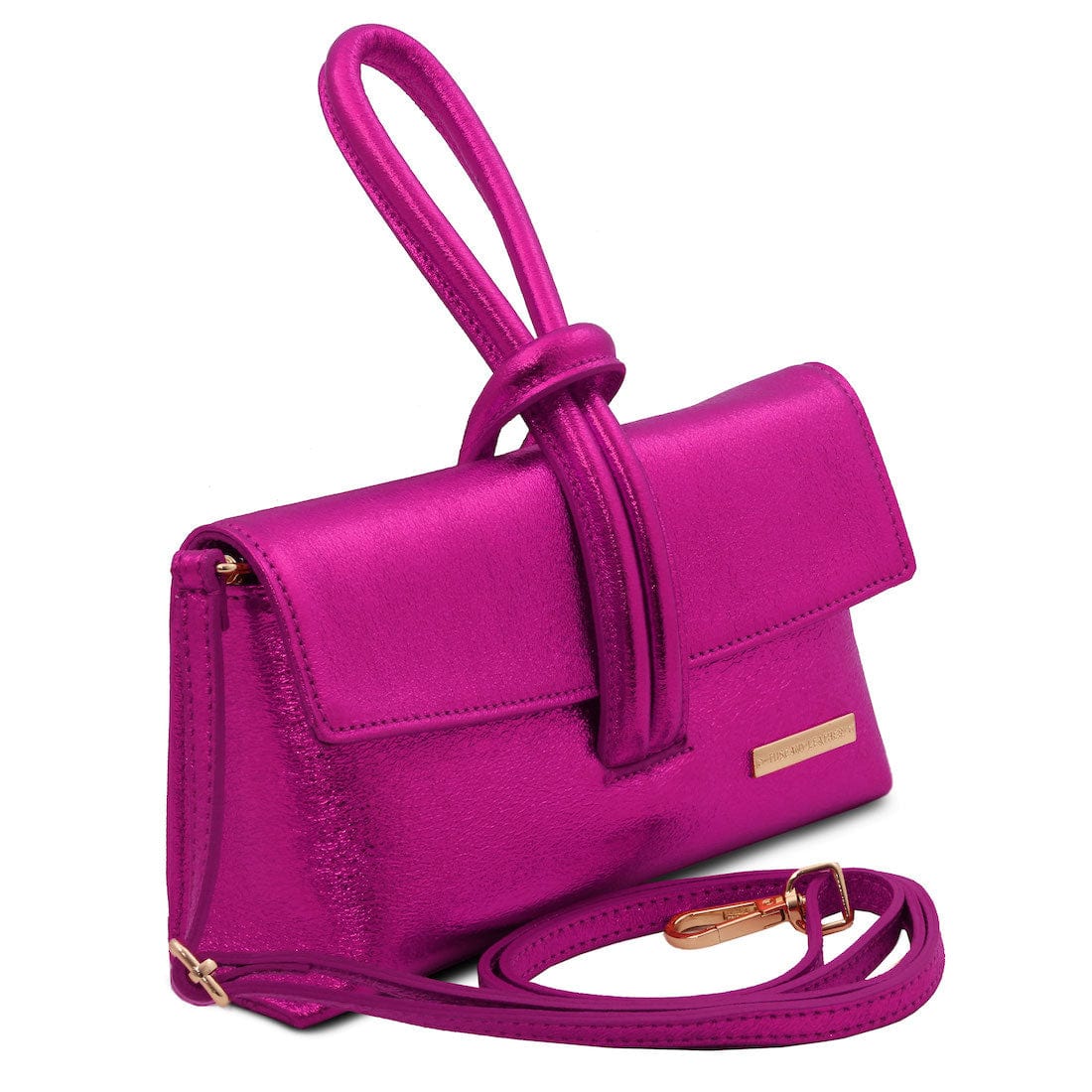 Leather handbags TL Bag - Metallic leather clutch | TL141993 San Rocco Italia