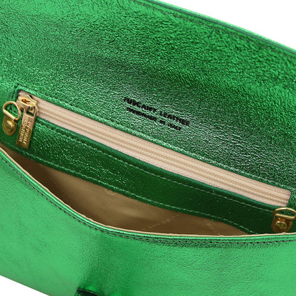 Leather handbags TL Bag - Metallic leather clutch | TL141993 San Rocco Italia
