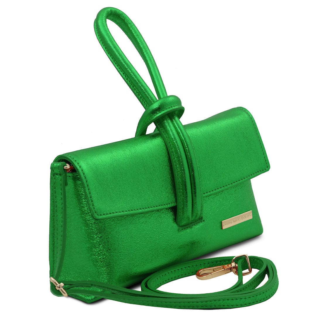 Leather handbags TL Bag - Metallic leather clutch | TL141993 San Rocco Italia