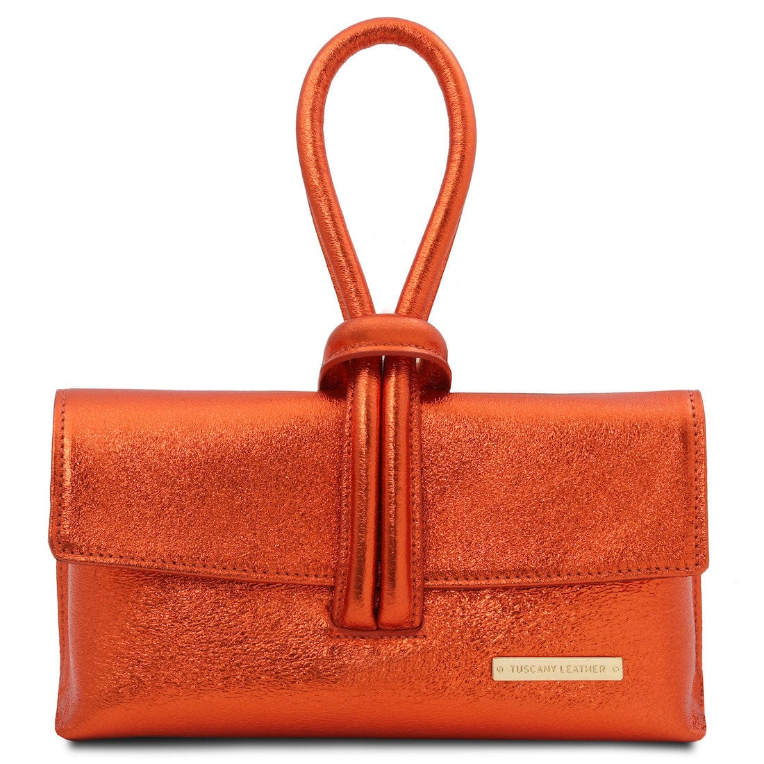 Leather handbags Brandy TL Bag - Metallic leather clutch | TL141993 San Rocco Italia