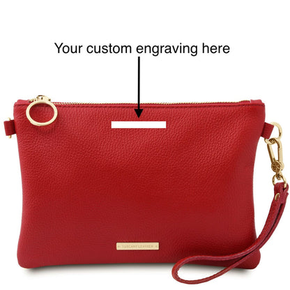 Leather handbags TL Bag - Soft Italian leather pouch clutch | TL142029 San Rocco Italia