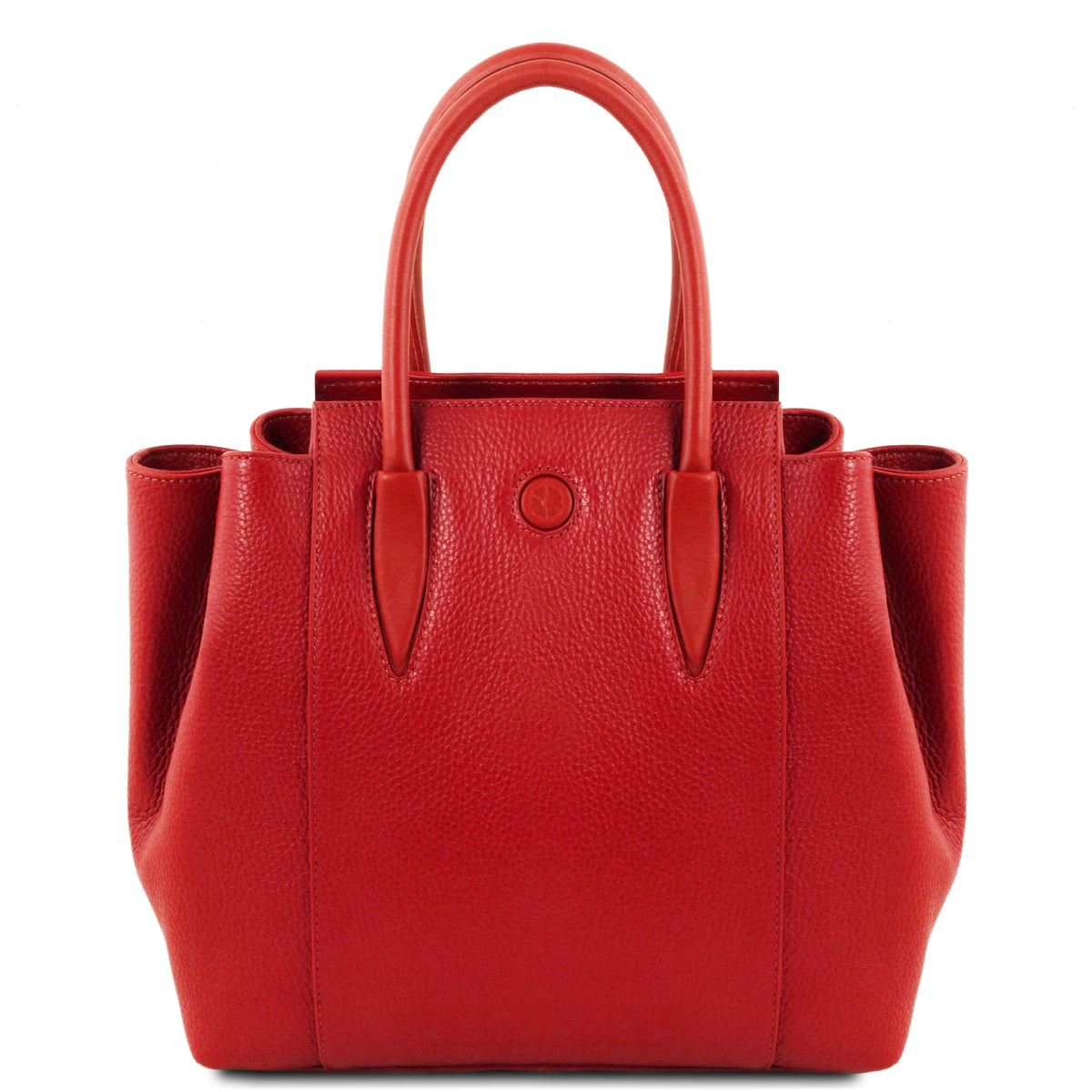 Leather handbags Lipstick Red Tulipan - Italian leather handbag | TL141727 San Rocco Italia