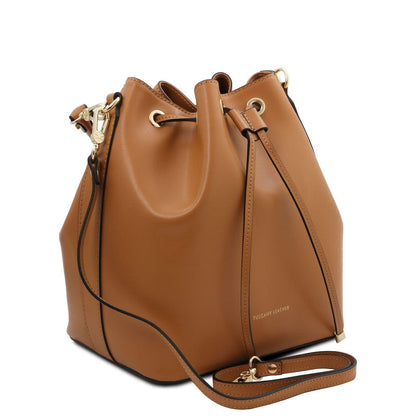 Leather handbags Vittoria - Italian leather bucket bag | TL141531 San Rocco Italia