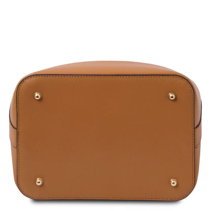 Leather handbags Vittoria - Italian leather bucket bag | TL141531 San Rocco Italia