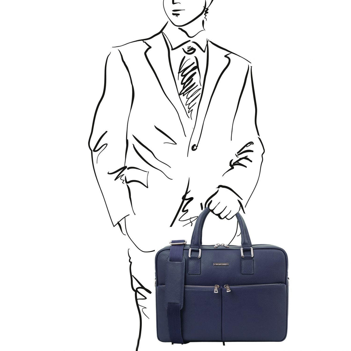 Leather laptop bags Treviso - Leather laptop briefcase | TL141986 San Rocco Italia