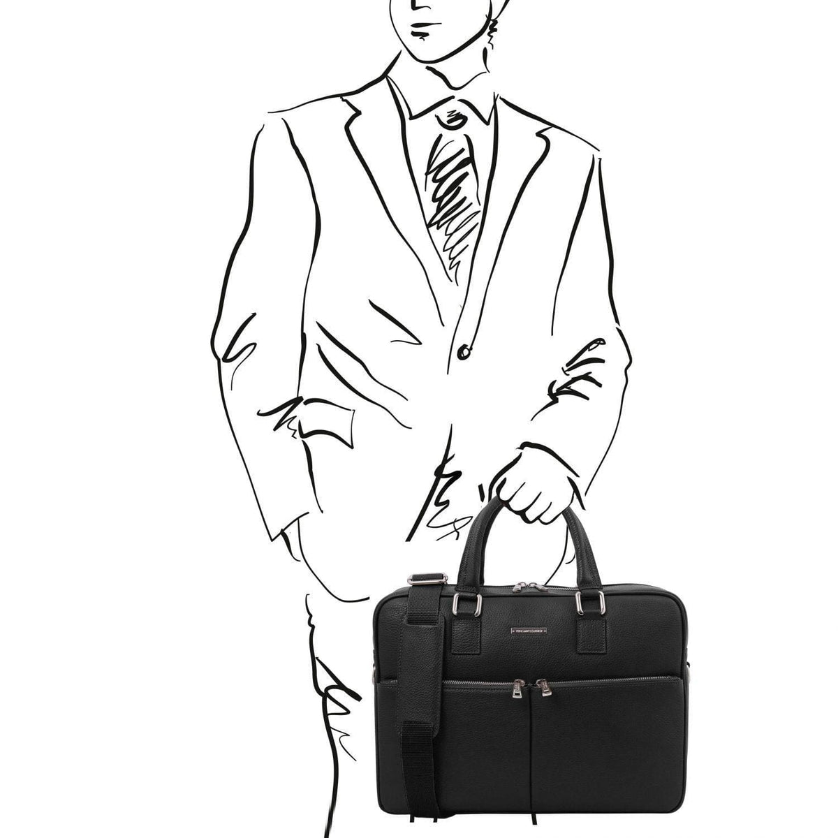 Leather laptop bags Treviso - Leather laptop briefcase | TL141986 San Rocco Italia