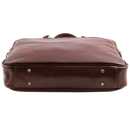 Bolsos de piel para portátil Urbino - Maletín de piel para portátil con 2 compartimentos y bolsillo delantero | TL141894 San Rocco Italia