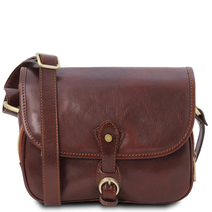 Leather shoulder bags Brown Alessia - Leather shoulder bag | TL142020 San Rocco Italia