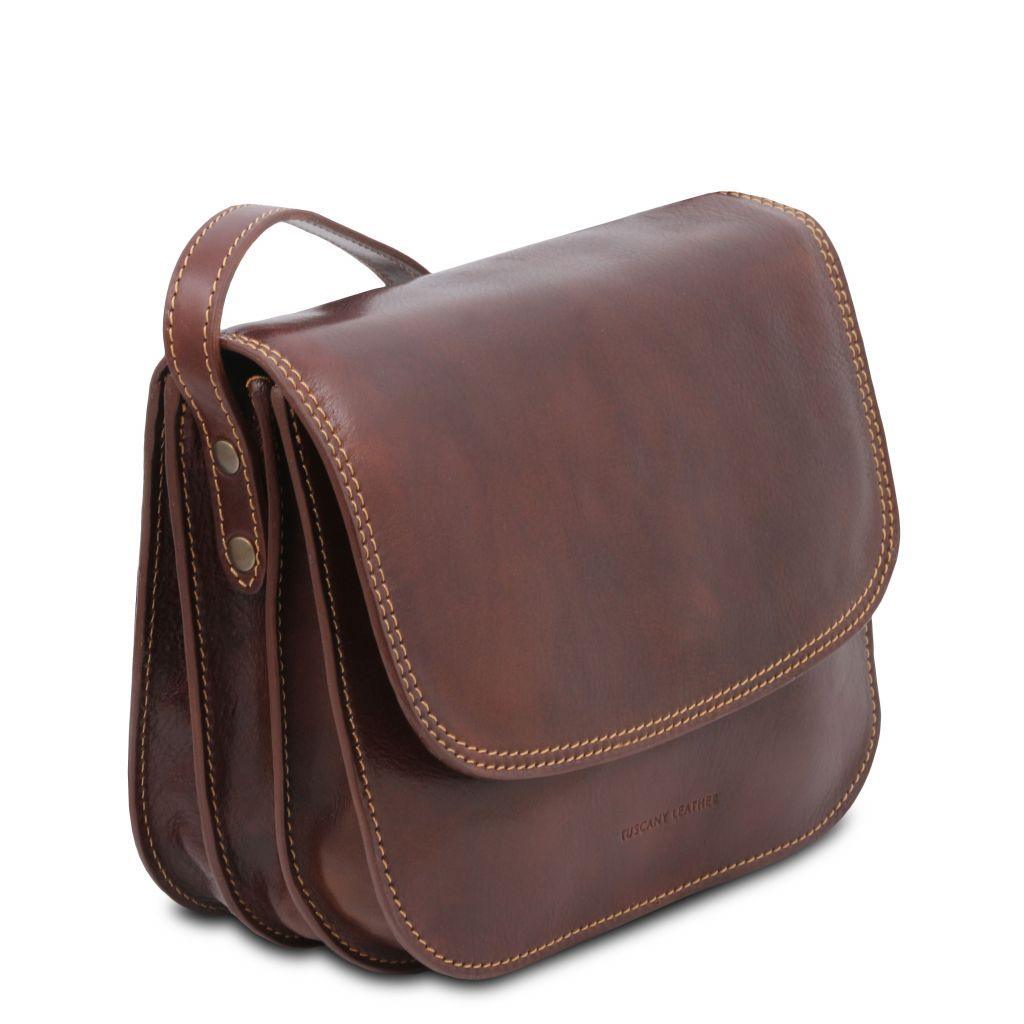 Leather shoulder bags Greta - Lady leather saddle bag | TL141958 San Rocco Italia