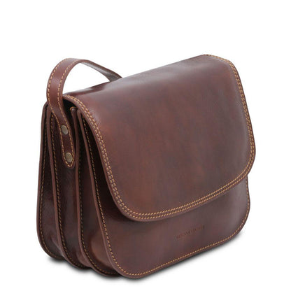 Leather shoulder bags Greta - Lady leather saddle bag | TL141958 San Rocco Italia