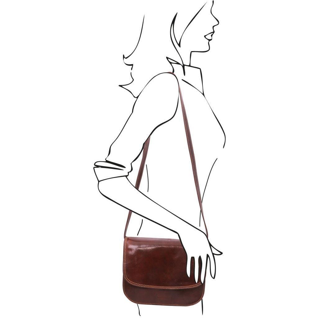 Leather shoulder bags Greta - Lady leather saddle bag | TL141958 San Rocco Italia