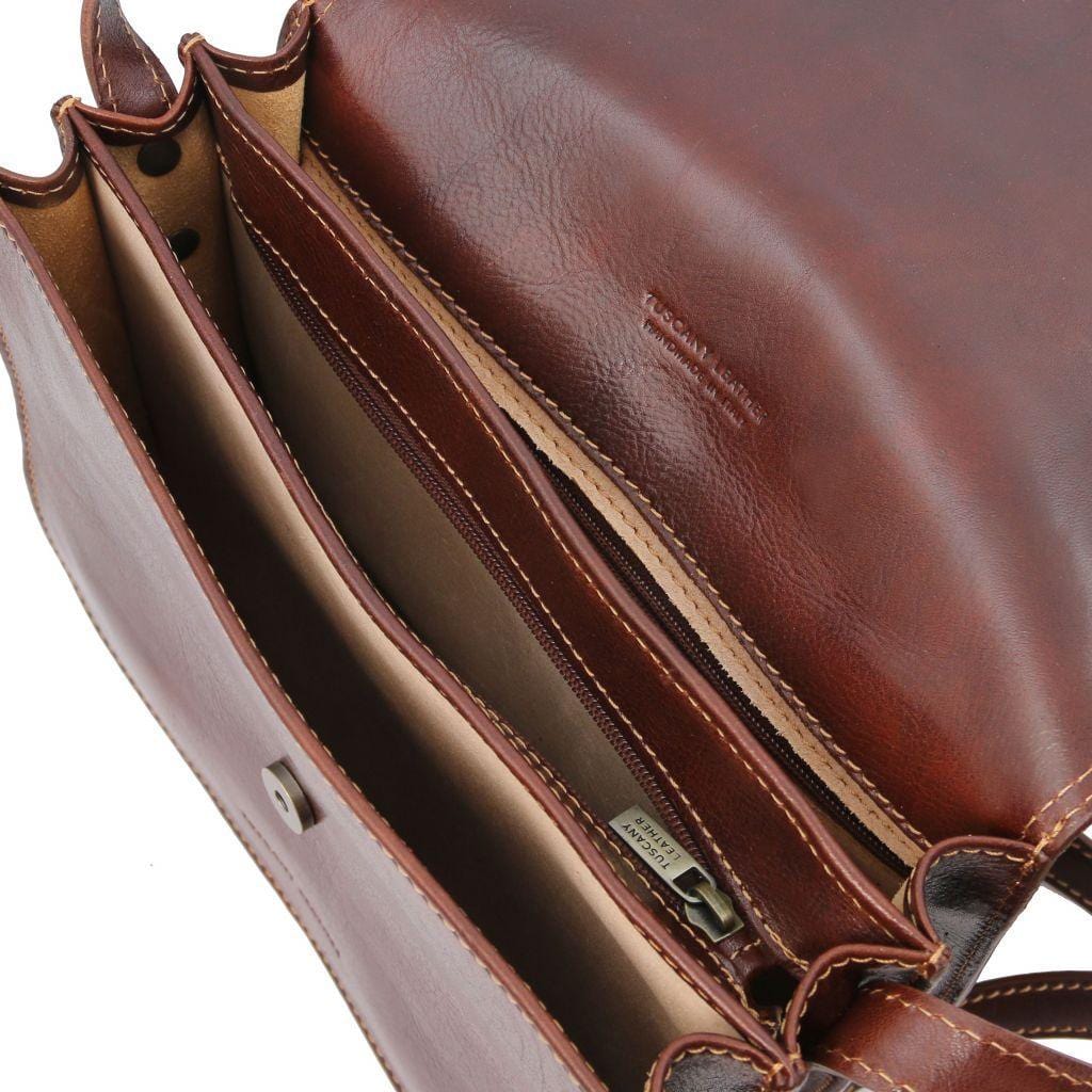 Leather shoulder bags Greta - Lady leather saddle bag | TL141958 San Rocco Italia