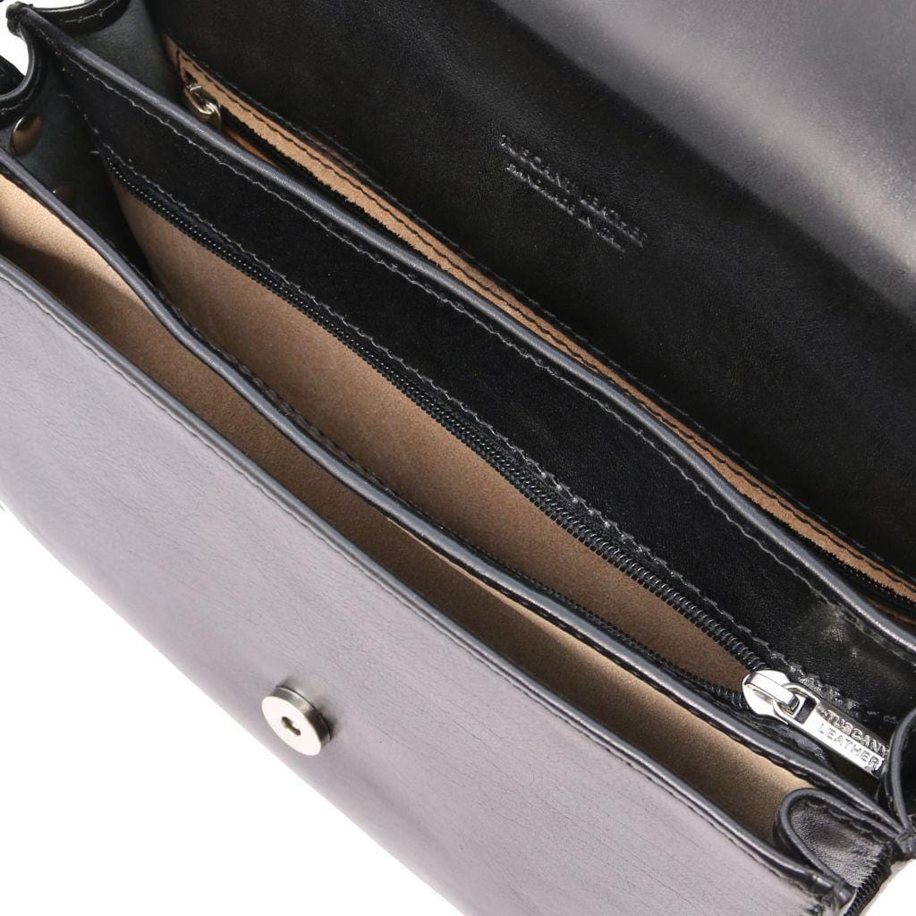 Leather shoulder bags Greta - Lady leather saddle bag | TL141958 San Rocco Italia