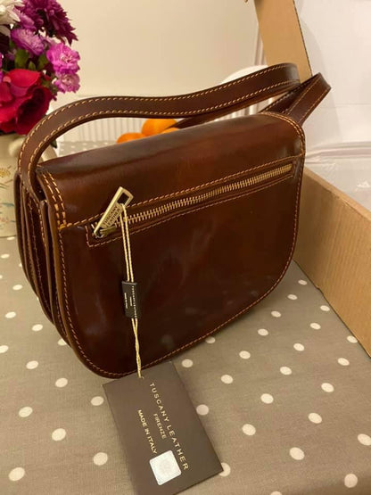 Leather shoulder bags Isabella - Lady leather saddle bag | TL9031 San Rocco Italia