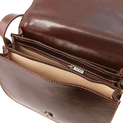 Leather shoulder bags Isabella - Lady leather saddle bag | TL9031 San Rocco Italia