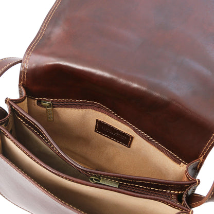 Leather shoulder bags Isabella - Lady leather saddle bag | TL9031 San Rocco Italia
