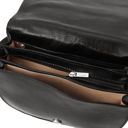 Leather shoulder bags Isabella - Lady leather saddle bag | TL9031 San Rocco Italia