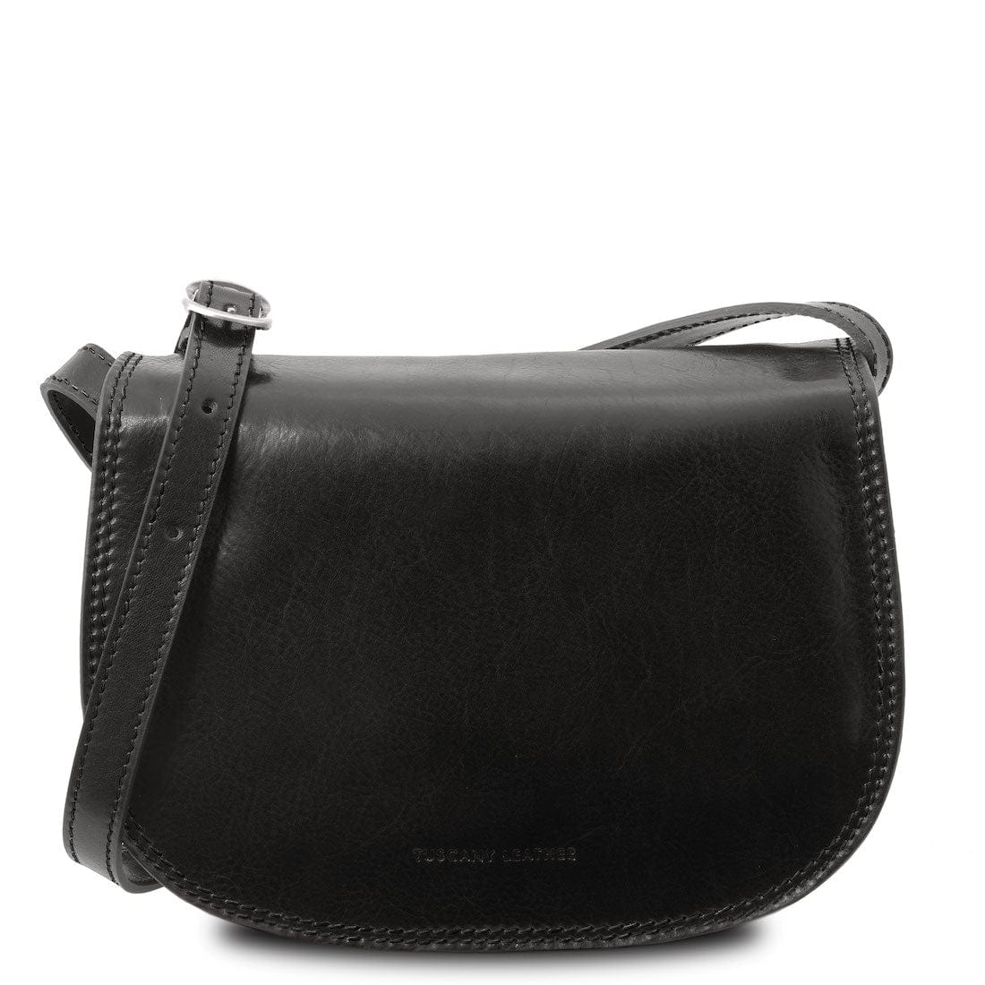 Leather shoulder bags Black Isabella - Lady leather saddle bag | TL9031 San Rocco Italia