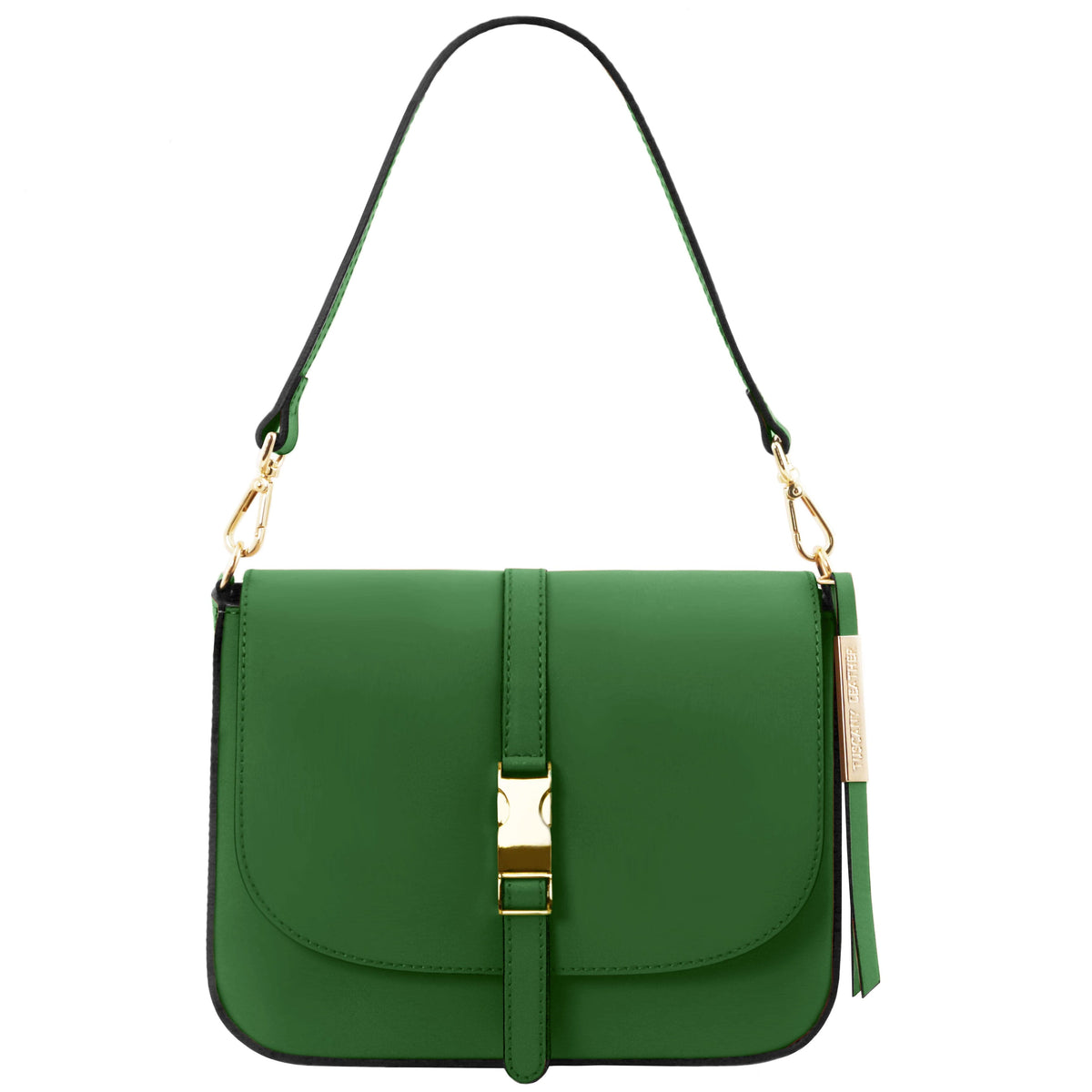Bolsos de hombro de piel Verde Nausica - Bolso de hombro italiano de piel | TL141598 San Rocco Italia