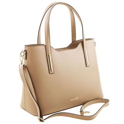 Leather shoulder bags Olimpia - Italian leather tote | TL141412 San Rocco Italia