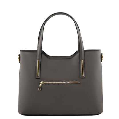 Leather shoulder bags Olimpia - Italian leather tote | TL141412 San Rocco Italia
