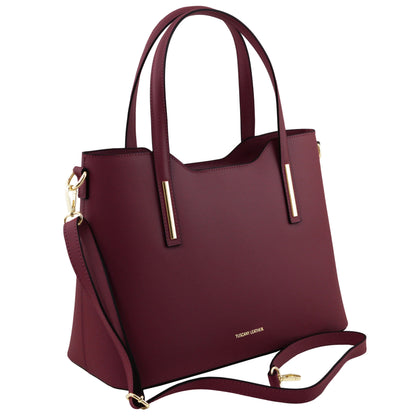 Leather shoulder bags Olimpia - Italian leather tote | TL141412 San Rocco Italia