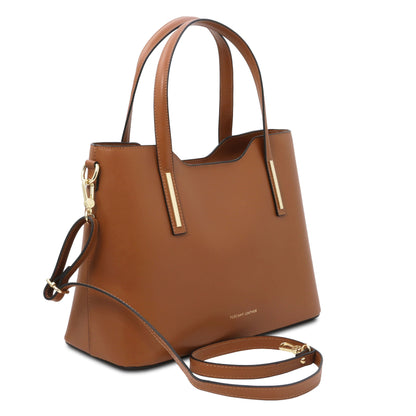 Leather shoulder bags Olimpia - Italian leather tote | TL141412 San Rocco Italia