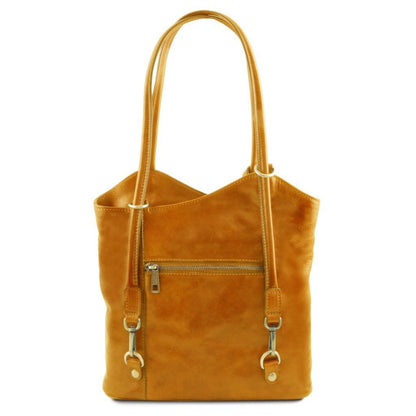 Leather shoulder bags Patty - Italian leather convertible 2-in-1 backpack shoulder bag | TL141497 San Rocco Italia