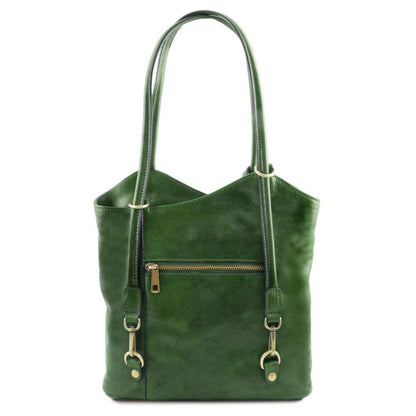 Leather shoulder bags Patty - Italian leather convertible 2-in-1 backpack shoulder bag | TL141497 San Rocco Italia